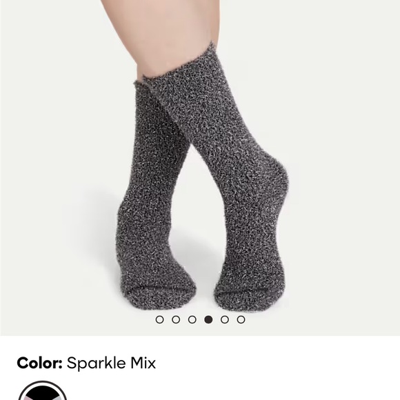 Bombas sparkly 3 pack calf socks.  Black, pink and silver - Picture 5 of 11